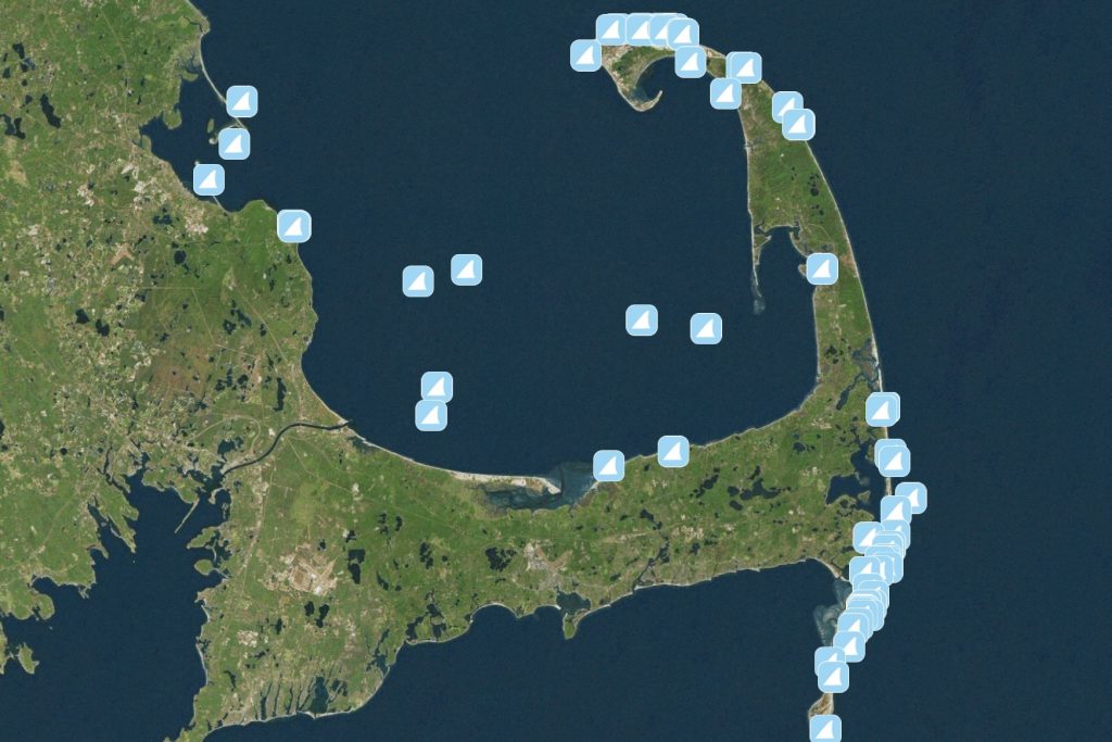 Cape Cod Sharks map.